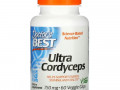 Doctor's Best, ультра кордицепс, 750 мг, 60 вегетарианских капсул