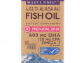 Wiley's Finest, жир диких аляскинских рыб, пренатальная ДГК, 600 мг, 180 рыбных капсул