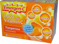 Emergen-C, Витамин С, смесь для газированных напитков со вкусом мандарина, 1000 мг, 30 пакетиков по 9,4 г каждый