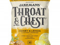 Jakemans, Throat & Chest, вкус «Мед и лимон», 30 пастилок