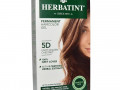 Herbatint, Стойкая гель-краска для волос, 5D, светло-золотистый каштановый цвет, 135 мл (4,56 жидкой унции)