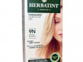 Herbatint, Стойкий растительный гель-краска для волос, 9N, медовый блонд, 4,56 жидких унции (135 мл)