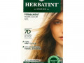 Herbatint, Permanent Haircolor Gel, 7D, Golden Blonde, 4.56 fl oz (135 ml)