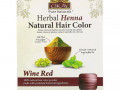Okay Pure Naturals, Натуральная краска для волос из травяной хны, винно-красный, 56,7 г (2 унции)