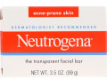 Neutrogena, Прозрачное кусковое мыло для лица, для кожи, склонной к акне, 99 г (3,5 унции)