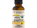 Dr. Mercola, Органическое эфирное масло, белый грейпфрут, 1 унция (30 мл)