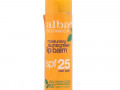 Alba Botanica, Увлажняющий солнцезащитный бальзам для губ, SPF 25, 4,2 (0,15 унции)