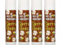 Sierra Bees, Органические бальзамы для губ, кокос, 4 шт. в упаковке, 4,25 г (0,15 унции) каждый