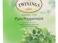 Twinings, Травяной чай, чистая перечная мята, без кофеина, 50 чайных пакетиков, 100 г (3,53 унции)