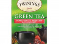 Twinings, Зелёный чай, гранат, малина и клубника, 20 пакетиков, 30 г