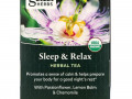 Gaia Herbs, травяной чай, для сна и расслабления, без кофеина, 16 чайных пакетиков, 27,2 г (0,96 унции)
