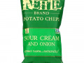 Kettle Foods, картофельные чипсы, сметана и лук, 142 г (5 унций)