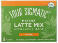 Four Sigmatic, Matcha Latte Mix with Lion's Mane, 10 Packets, 0.21 oz (6 g) Each
