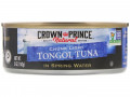 Crown Prince Natural, Кусочки легкого тунца тонгол, в родниковой воде, 5 унций (142 г)