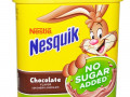 Nesquik, Nestle, со вкусом шоколада, без добавления сахара, 453 г (16 унций)