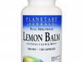 Planetary Herbals, Лимонный бальзам, полный спектр, 500 мг, 120 капсул