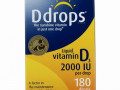 Ddrops, Жидкий витамин D3, 2000 МЕ, 5 мл (0,17 жидкой унции)