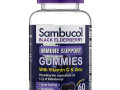 Sambucol, Черная бузина, жевательные таблетки для поддержки иммунитета, с витамином C и цинком, вкус натуральных ягод, 60 жевательных таблеток