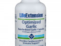 Life Extension, Оптимизированный чеснок, капсулы стандартизированного чеснока, 200 растительных капсул