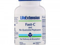 Life Extension, Fast-C с фитосомами биокверцетина, 60 вегетарианских таблеток