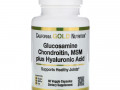 California Gold Nutrition, Глюкозамин, хондроитин, МСМ с гиалуроновой кислотой, 60 растительных капсул