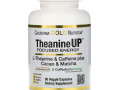 California Gold Nutrition, TheanineUP, сфокусированная энергия, L-теанин и кофеин, 60 растительных капсул