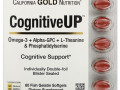California Gold Nutrition, CognitiveUP, омега-3 жирные кислоты, альфа-ГФК, теанин и фосфатидилсерин, 60 мягких капсул из рыбьего желатина