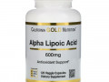 California Gold Nutrition, Альфа-липоевая кислота, 600 мг, 120 растительных капсул