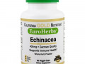 California Gold Nutrition, Эхинацея, EuroHerbs, порошок, 400 мг, 60 растительных капсул