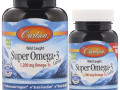 Carlson Labs, Wild Caught Super Omega-3 Gems, высокоэффективная омега-3 из морской рыбы, 1200 мг, 100 плюс 30 капсул