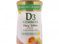 Nature's Bounty, жевательные таблетки с витамином D3, со вкусом клубники, апельсина и лимона, 50 мкг (2000 МЕ), 90 жевательных таблеток