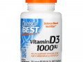 Doctor's Best, витамин D3, 25 мкг (1000 МЕ), 180 капсул