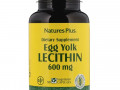Nature's Plus, Лецитин из яичных желтков, 600 мг, 90 вегетарианских капсул