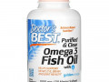 Doctor's Best, очищенный и прозрачный рыбий жир с омега-3, с добавлением Goldenomega, 1000 мг, 120 рыбно-желатиновых капсул