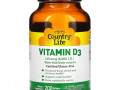 Country Life, витамин D3, 125 мкг (5000 МЕ), 200 капсул