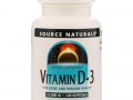 Source Naturals, витамин D3, 10 000 МЕ, 120 капсул