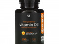 Sports Research, витамин D3 с кокосовым маслом, 250 мкг (10 000 МЕ), 120 мягких таблеток