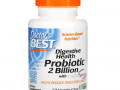 Doctor's Best, добавка для здоровья пищеварительной системы, пробиотик с LactoSpore, 2 млрд КОЕ, 60 вегетарианских капсул