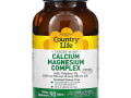 Country Life, Calcium Magnesium Complex with Vitamin D3, 90 Tablets
