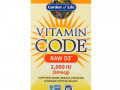 Garden of Life, Vitamin Code, RAW D3, 50 мкг (2000 МЕ), 60 вегетарианских капсул
