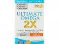 Nordic Naturals, Ultimate Omega 2X с витамином D3, лимон, 60 мягких желатиновых капсул