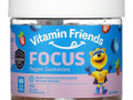 Vitamin Friends, Focus, веганские жевательные мармеладки, ягоды, 60 пектиновых таблеток