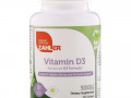 Zahler, Витамин D3, улучшенная формула D3, 3000 МЕ, 250 мягких желатиновых таблеток