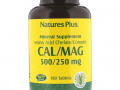 Nature's Plus, Кальций и магний, 500/250 мг, 180 таблеток