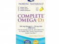 Nordic Naturals, Полный комплекс Омега-D3, лимон, 1000 мг, 120 капсул