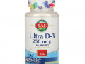KAL, Ultra D-3, витамин D3, с нейтральным вкусом, 10 000 МЕ, 90 мини-таблеток
