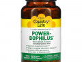 Country Life, Power-Dophilus, безмолочный пробиотик, 200 веганских капсул