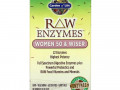 Garden of Life, RAW Enzymes, ферменты для женщин от50 лет, 90 вегетарианских капсул