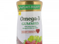Nature's Bounty, Жевательные таблетки с Омега-3, виноград, со вкусом клубники и малины, 70 жевательных таблеток