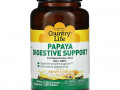 Country Life, Papaya Digestive Support, Pineapple Papaya, 500 Chewable Wafers